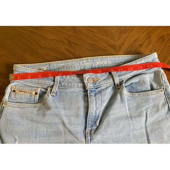 Calvin Klein Ankle Skinny Jeans Distressed Light Wash  Women's Size 30 - Picture 7 of 8